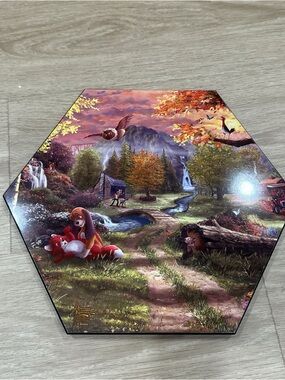 Disney thomas kinkade fox and the hound KNEXAGON™ Wood Print